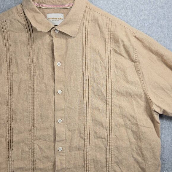 Scotch soda Shirt Button Down Linen Blend XL - Picture 1 of 15